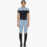 CT Perforated Jersey S/S Training Polo Light Blue/Navy